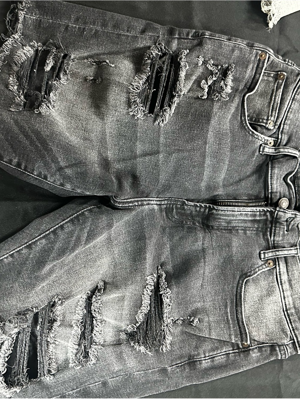 Lucky Brand Men's Distressed Black-Grey Skinny Jeans